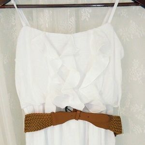 Nwot IZ Byer belted ruffle maxi dress